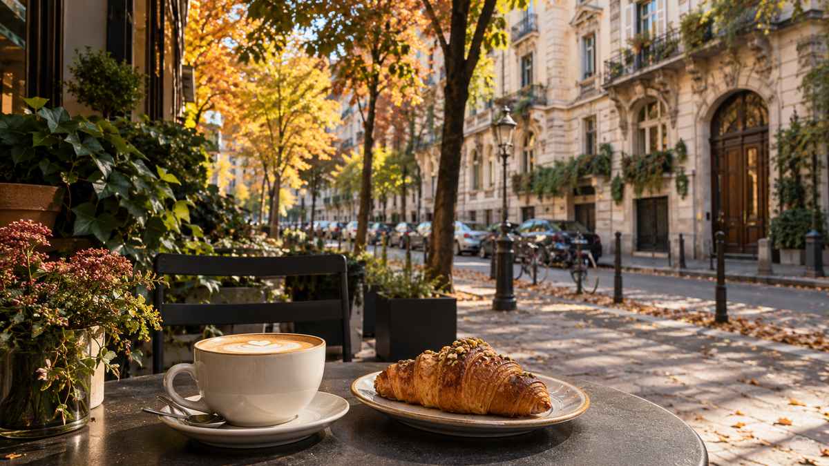 Colazione vegetale all'aperto in un contesto urbano, immagine illustrativa dell'itinerario vegan